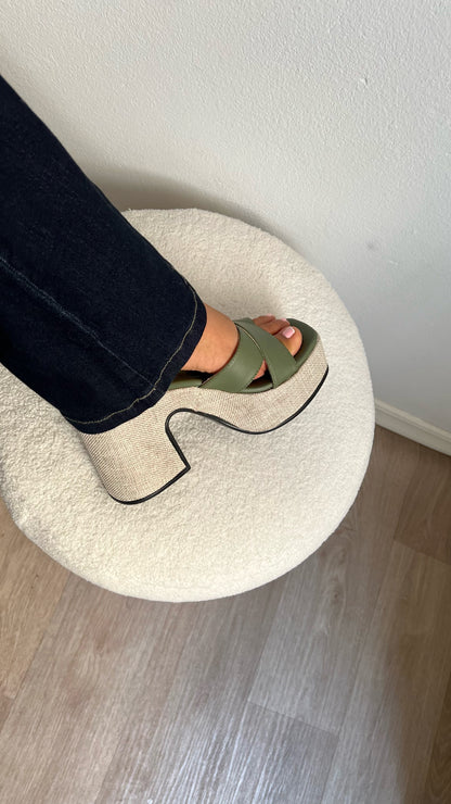 Sandalias Bombai - Verde olivo