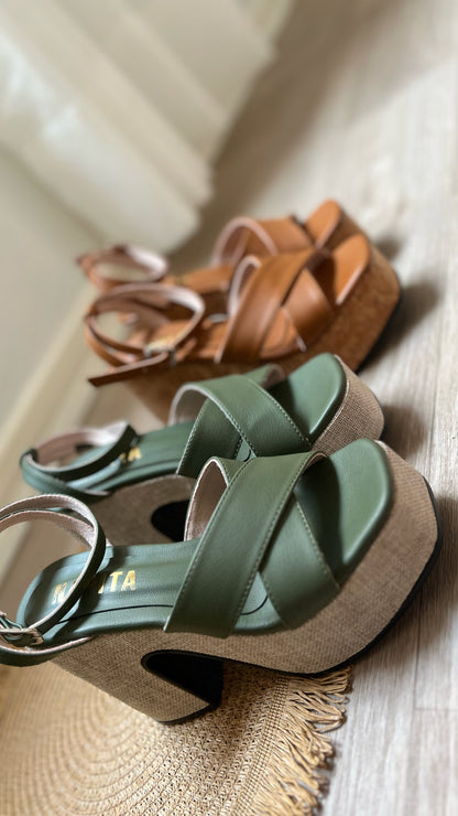 Sandalias Bombai - Verde olivo