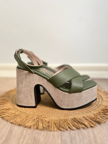 Sandalias Bombai - Verde olivo